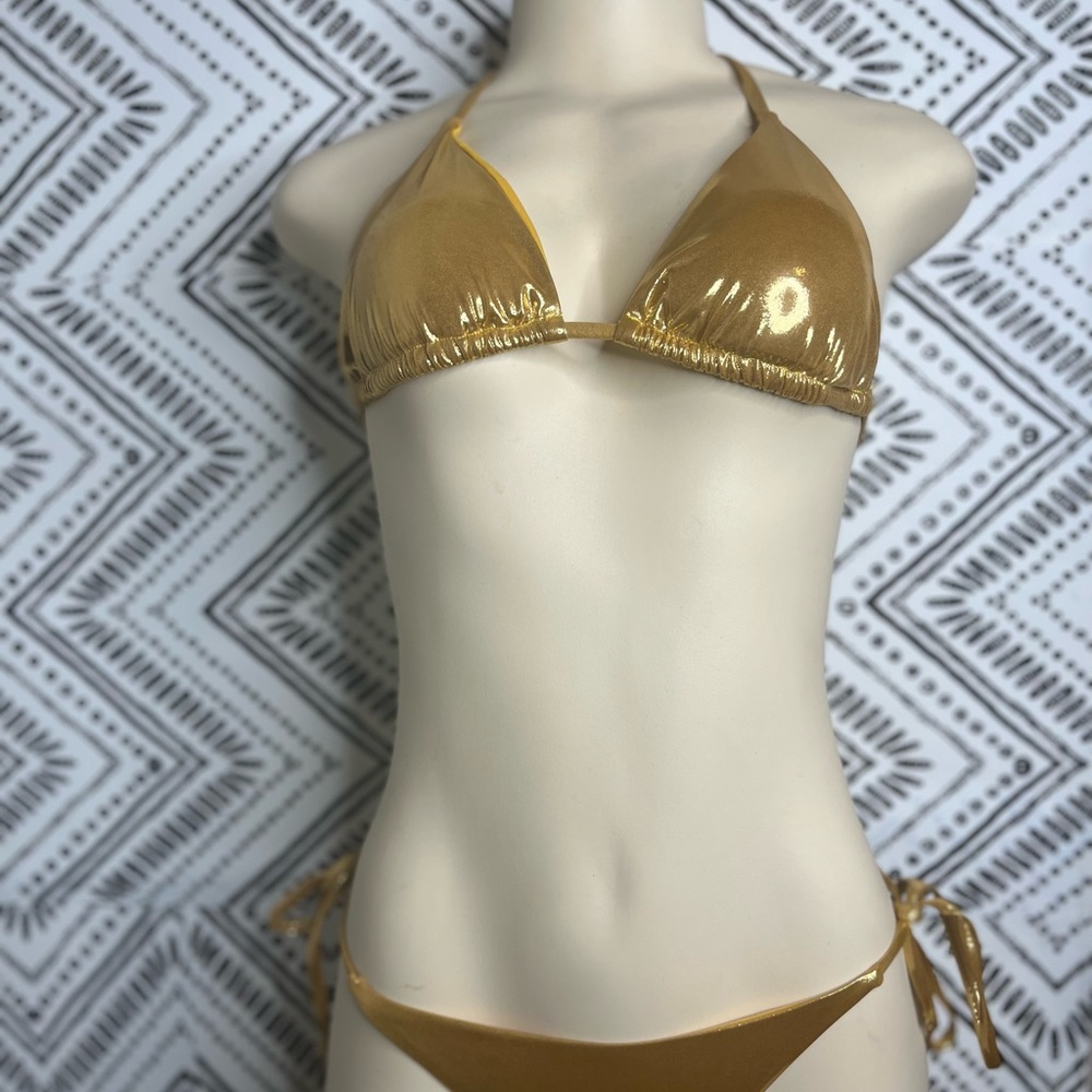 Gold metallic bikini M L sizes